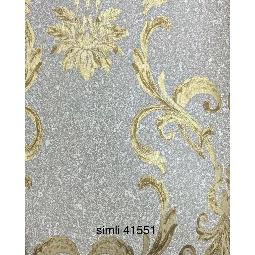 Golden Black Vizon Üzerine Gold Damask Desenli 41551 Duvar Kağıdı 16.10 M²