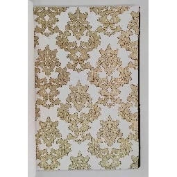 Golden Black Beyaz Zemin Üstüne Gold Motifli Damask Desenli 41291 Duvar Kağıdı 16.10 M²