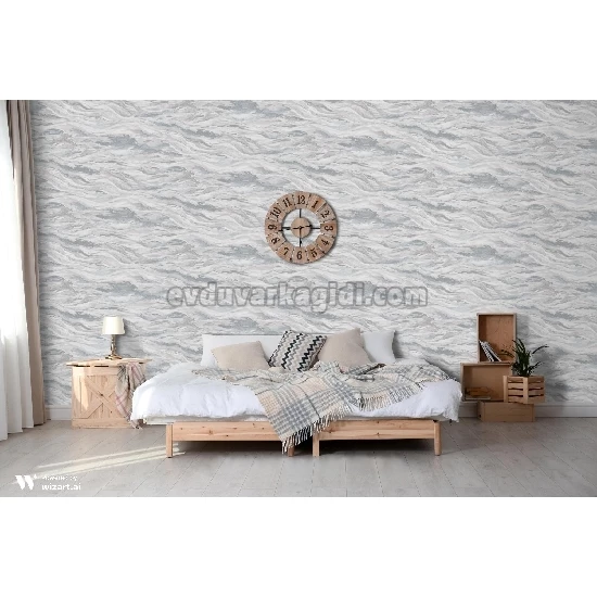 Adawall Omega Açık Gri Mermer Desenli 23207-2 Duvar Kağıdı 16.50 M²