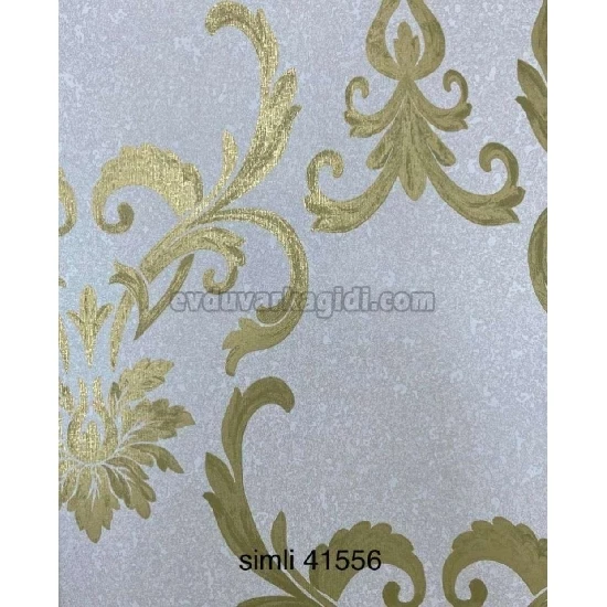 Golden Black Açık Gri Üzerine Gold Damask Desenli 41556 Duvar Kağıdı 16.10 M²