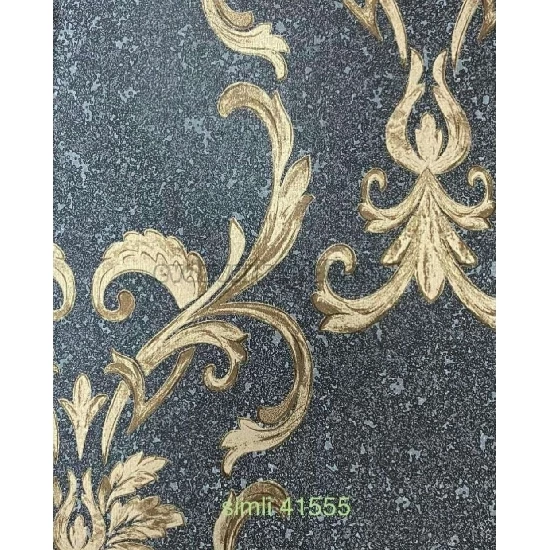 Golden Black Koyu Gri Üzerine Gold Damask Desenli 41555 Duvar Kağıdı 16.10 M²